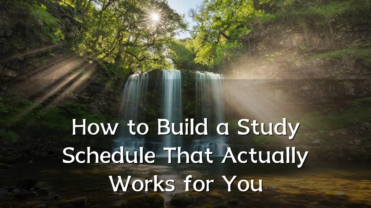 How to Build a Study Schedule That Actually Works for You